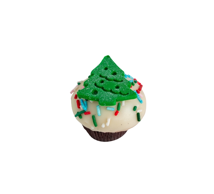 We bake our cupcakes fresh daily. (Shown: Holiday Confetti cupcakes.)